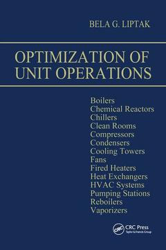 Couverture de l’ouvrage Optimization of Unit Operations