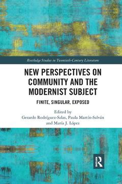 Couverture de l’ouvrage New Perspectives on Community and the Modernist Subject