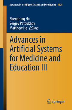 Couverture de l’ouvrage Advances in Artificial Systems for Medicine and Education III