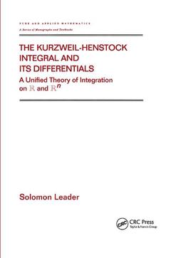 Couverture de l’ouvrage The Kurzweil-Henstock Integral and Its Differential