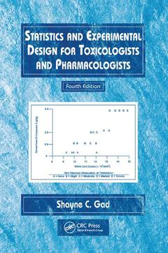 Cover of the book Statistics and Experimental Design for Toxicologists and Pharmacologists