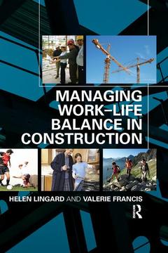 Couverture de l’ouvrage Managing Work-Life Balance in Construction