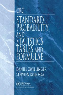Couverture de l’ouvrage CRC Standard Probability and Statistics Tables and Formulae