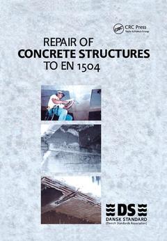 Couverture de l’ouvrage Repair of Concrete Structures to EN 1504