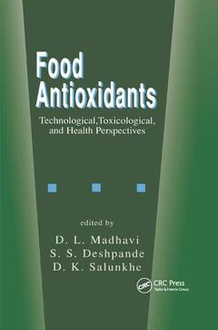 Couverture de l’ouvrage Food Antioxidants