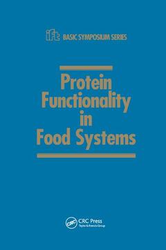 Couverture de l’ouvrage Protein Functionality in Food Systems