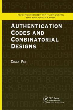Couverture de l’ouvrage Authentication Codes and Combinatorial Designs
