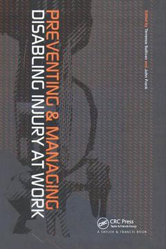 Cover of the book Preventing and Managing Disabling Injury at Work
