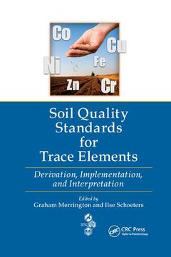 Couverture de l’ouvrage Soil Quality Standards for Trace Elements