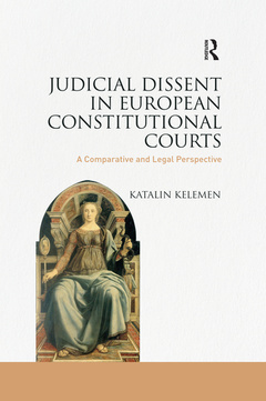 Couverture de l’ouvrage Judicial Dissent in European Constitutional Courts