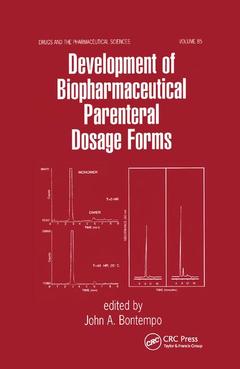 Couverture de l’ouvrage Development of Biopharmaceutical Parenteral Dosage Forms