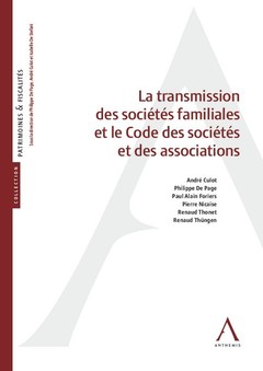 Cover of the book La transmission des sociétés familiales et le Code des sociétés et des associations