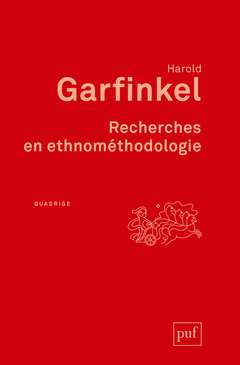 Couverture de l’ouvrage Recherches en ethnométhodologie