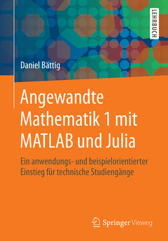 Couverture de l’ouvrage Angewandte Mathematik 1 mit MATLAB und Julia