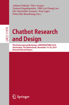 Couverture de l’ouvrage Chatbot Research and Design
