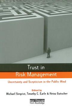 Couverture de l’ouvrage Trust in Risk Management