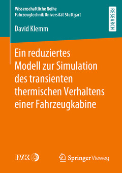 Cover of the book Ein reduziertes Modell zur Simulation des transienten thermischen Verhaltens einer Fahrzeugkabine