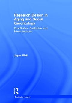 Couverture de l’ouvrage Research Design in Aging and Social Gerontology