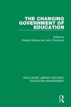 Couverture de l’ouvrage The Changing Government of Education