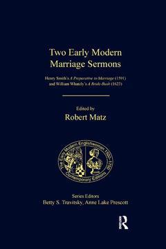 Couverture de l’ouvrage Two Early Modern Marriage Sermons