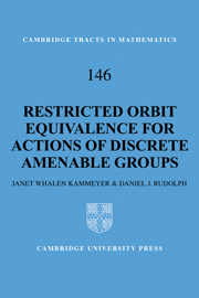 Couverture de l’ouvrage Restricted Orbit Equivalence for Actions of Discrete Amenable Groups