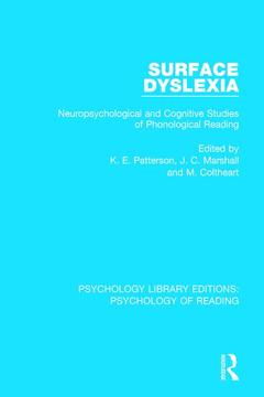 Couverture de l’ouvrage Surface Dyslexia