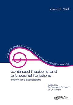 Couverture de l’ouvrage Continued Fractions and Orthogonal Functions