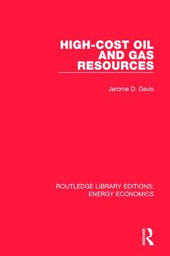 Couverture de l’ouvrage High-cost Oil and Gas Resources