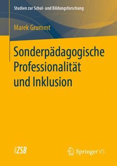 Couverture de l’ouvrage Sonderpädagogische Professionalität und Inklusion