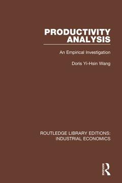 Couverture de l’ouvrage Productivity Analysis