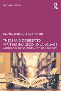 Cover of the book Thesis and Dissertation Writing in a Second Language