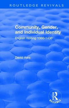 Couverture de l’ouvrage Routledge Revivals: Community, Gender, and Individual Identity (1988)