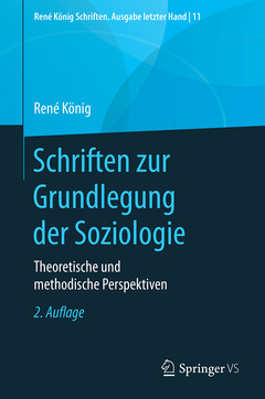Cover of the book Schriften zur Grundlegung der Soziologie