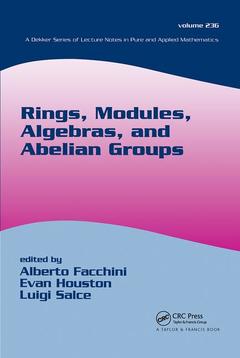 Couverture de l’ouvrage Rings, Modules, Algebras, and Abelian Groups