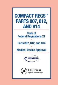 Couverture de l’ouvrage Compact Regs Parts 807, 812, and 814
