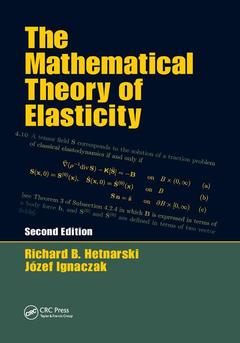 Couverture de l’ouvrage The Mathematical Theory of Elasticity