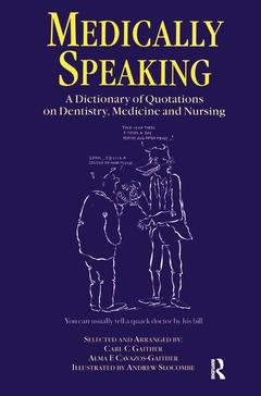Couverture de l’ouvrage Medically Speaking