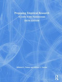 Couverture de l’ouvrage Proposing Empirical Research