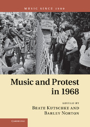 Couverture de l’ouvrage Music and Protest in 1968