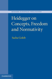 Couverture de l’ouvrage Heidegger on Concepts, Freedom and Normativity