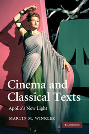 Couverture de l’ouvrage Cinema and Classical Texts
