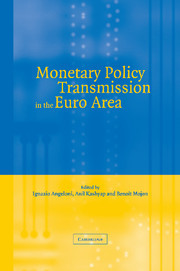 Couverture de l’ouvrage Monetary Policy Transmission in the Euro Area