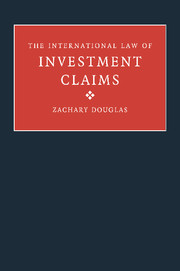 Couverture de l’ouvrage The International Law of Investment Claims