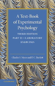 Couverture de l’ouvrage A Text-Book of Experimental Psychology: Volume 2, Laboratory Exercises