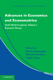 Couverture de l’ouvrage Advances in Economics and Econometrics