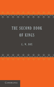 Couverture de l’ouvrage The Second Book of Kings