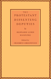 Couverture de l’ouvrage The Protestant Dissenting Deputies
