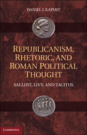Couverture de l’ouvrage Republicanism, Rhetoric, and Roman Political Thought