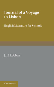 Couverture de l’ouvrage Fielding: 'Journal of a Voyage to Lisbon'