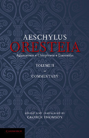 Couverture de l’ouvrage The Oresteia of Aeschylus: Volume 2